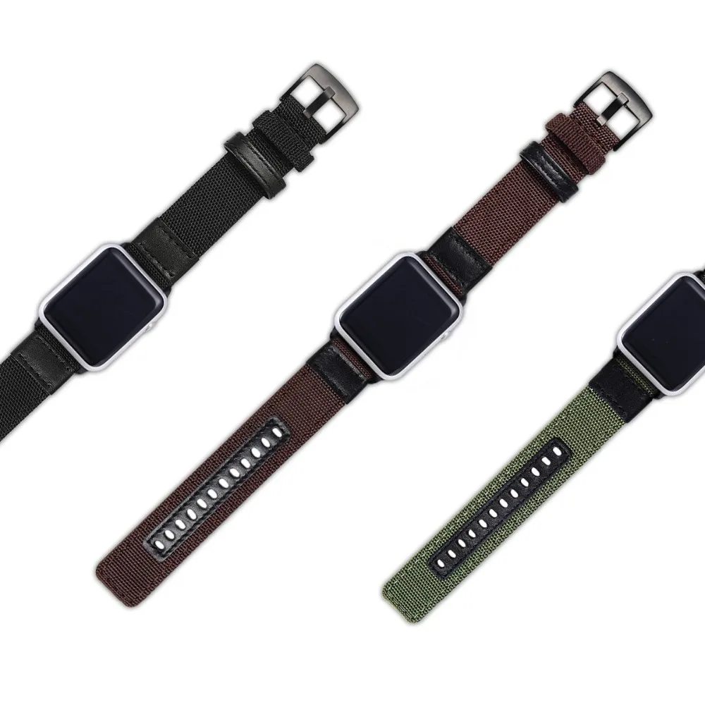 Тканый нейлоновый ремешок для Apple Watch Series 5 4 3 2 1 38 42 мм часов 40 44 iWatch Edition Замена