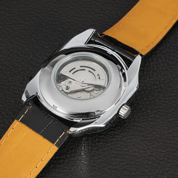 Механические Автоматические спортивные часы WINNER Tachymeter черные с гранями
