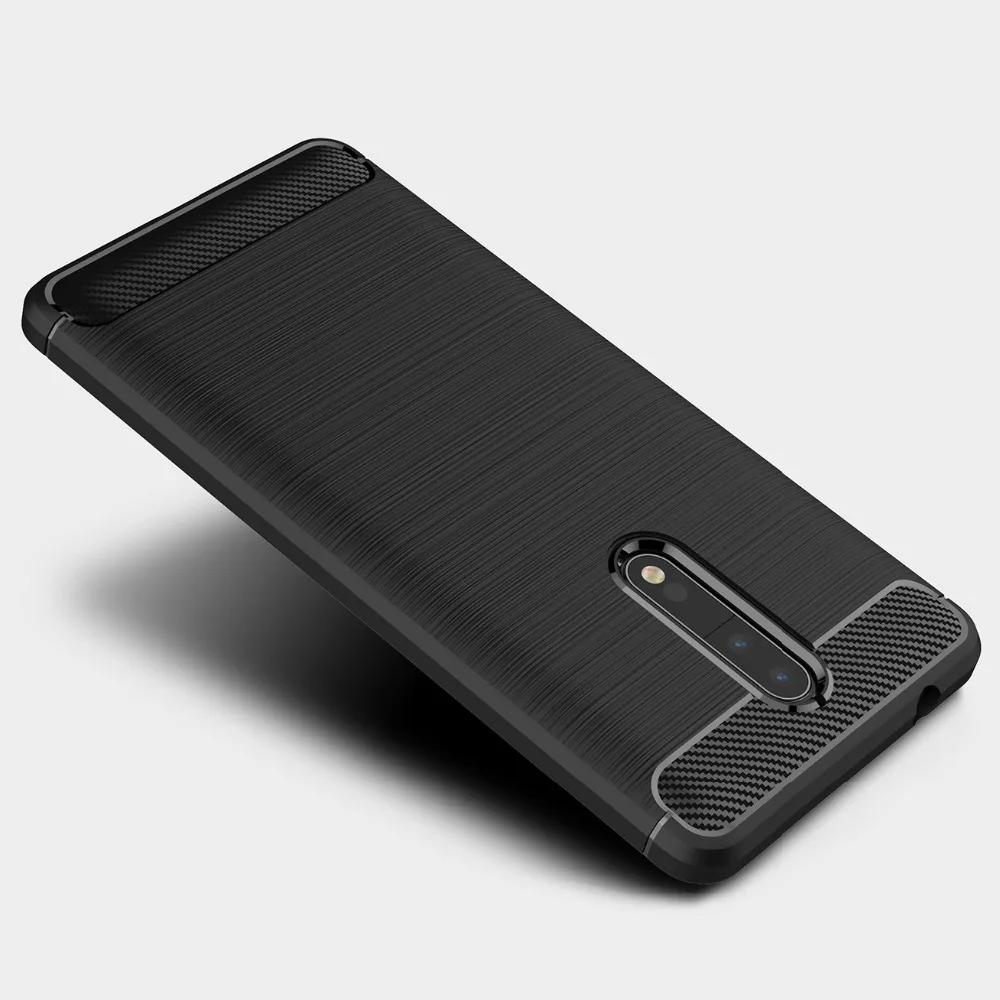 Чехол для Nokia X6 7 Plus 6 2018 8 Sirocco 3 1 2 5 роскошный противоударный чехол из углеродного