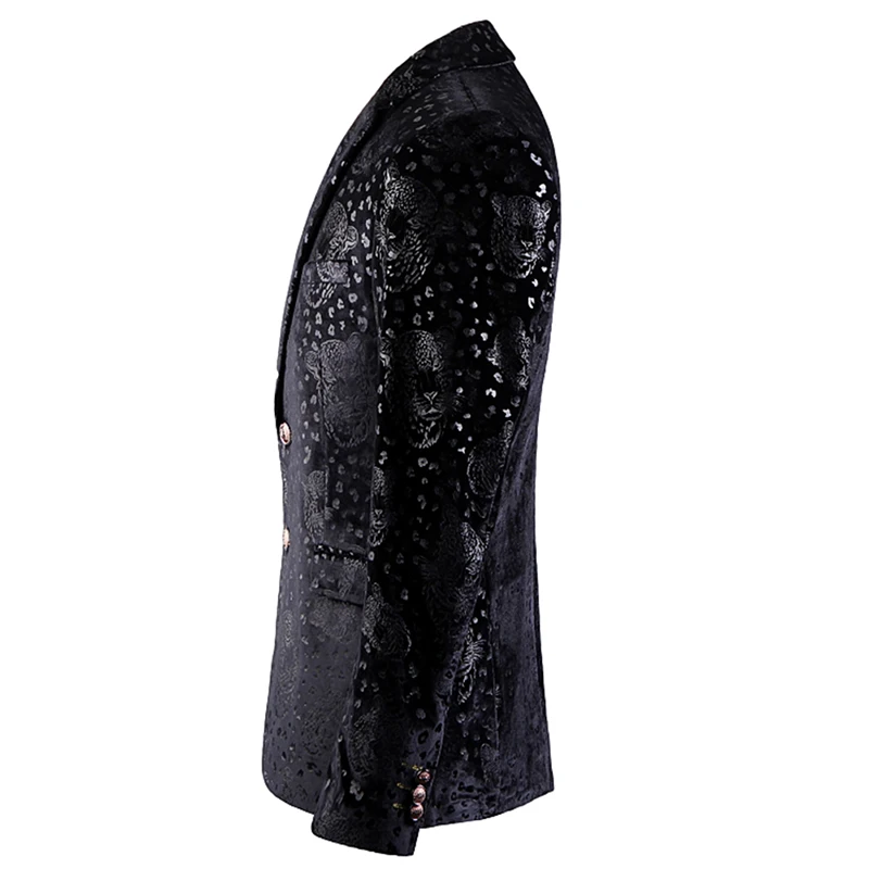 YUNCLOS осенний Новый мужской блейзер с бронзовым принтом Свадебный Мужской Блейзер