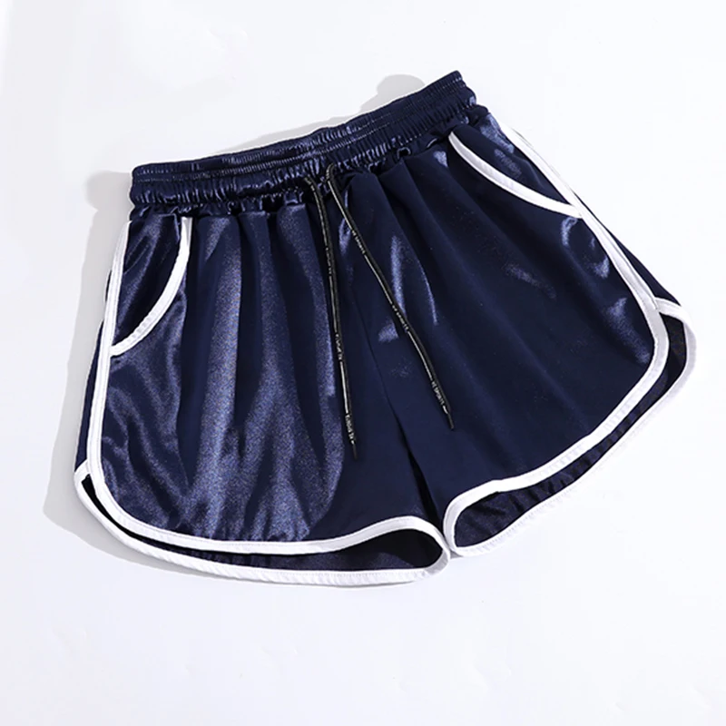 Trytree летние шорты для женщин повседневные полиэфирные одноцветные с буквенным