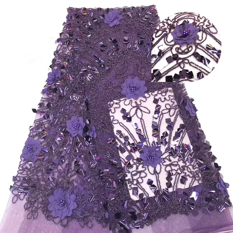 3D цветок аппликации с бисером и блестками сетка тюль кружева ткань новый стиль