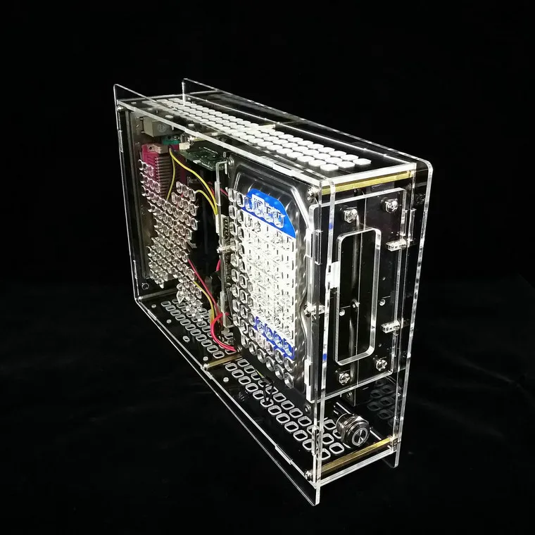 ITX прозрачный мини компьютерный корпус Промышленная материнская плата шасси