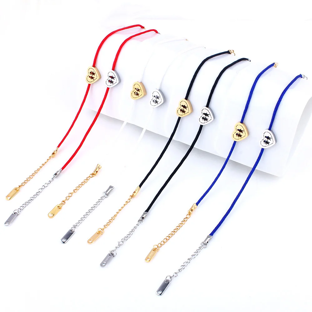 ZUUZ string браслеты для женщин из нержавеющей стали пара Шарм женский мужской