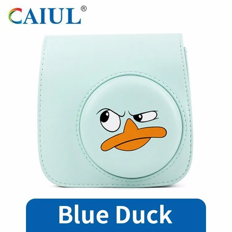 Blue Duck Fujifilm Instax mini чехол для камеры pu кожаный чехол с плечевым ремнем для Instax Mini 9 Mini 8 Mini 8+ мгновенная камера - Цвет: Blue Duck
