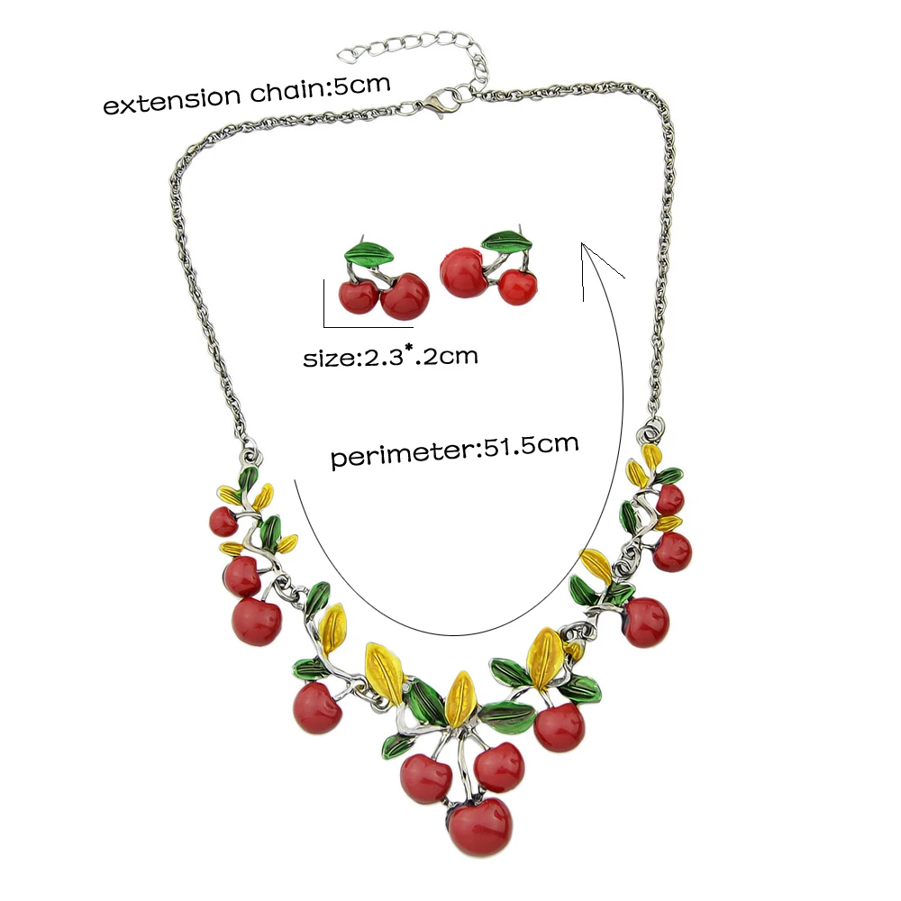 Ювелирные наборы модные Интимные аксессуары зеленый желтый Эмаль листьев