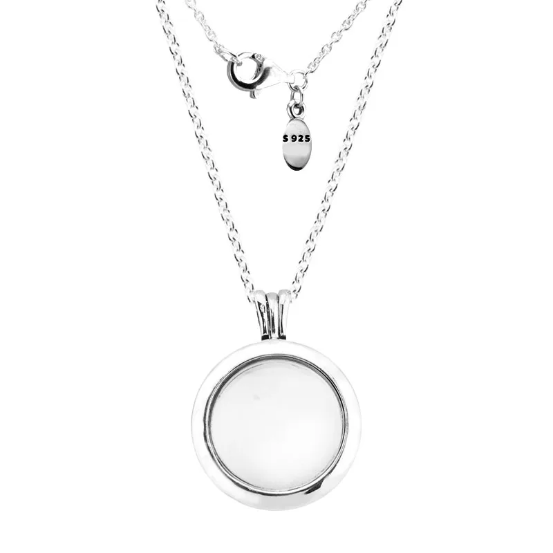 Pendant necklaces &amp pendants pingente Sparkling Locket Necklace 925 STERLING SILVER JEWELRY choker christmas gift | Украшения и