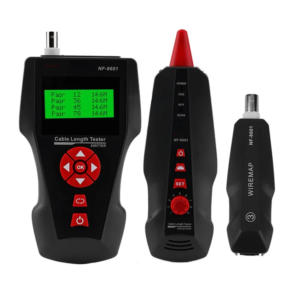 Hot Sale Multi-functional Network Cable Tester NF-8601W High Precision English Version LCD Length Breakpoint Meter | Инструменты