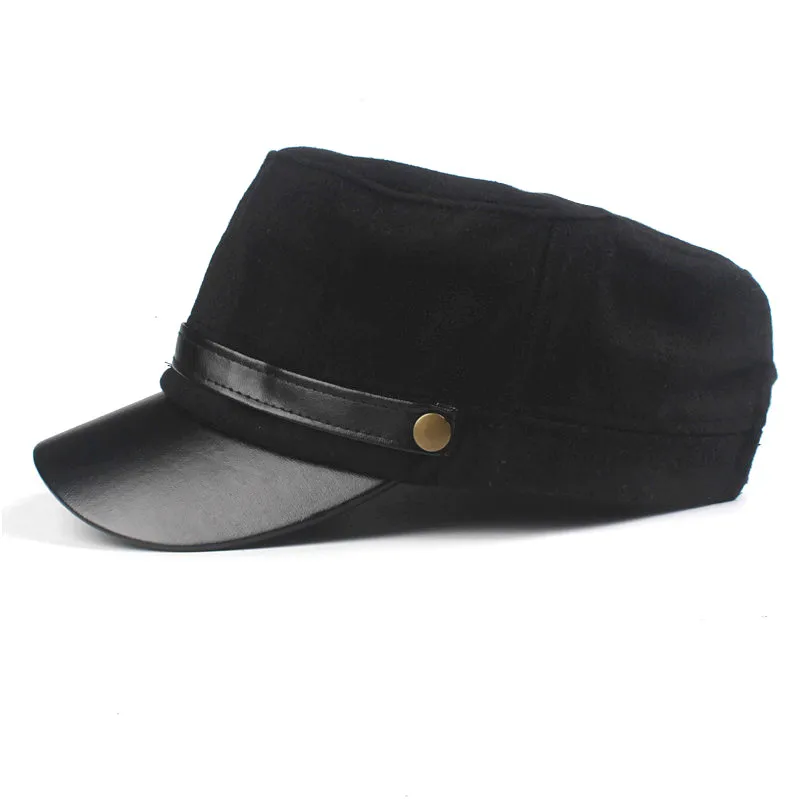 Xthree Vintage Hats For Women New Fashion Wool Military Hat Winter Gorras Planas Snapback Caps Female Casquette Octagonal Cap | Аксессуары