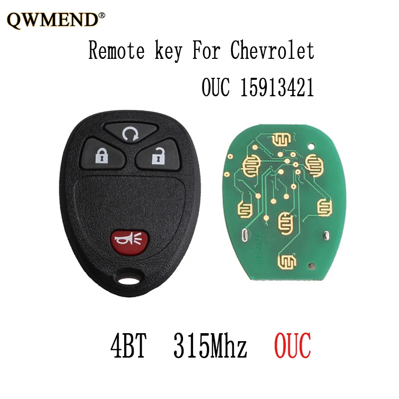 QWMEND 315 МГц дистанционный брелок для Chevrolet AVALANCHE SILVERADO TAHOE 2007 2008 2009 2010 2011 2012 2013