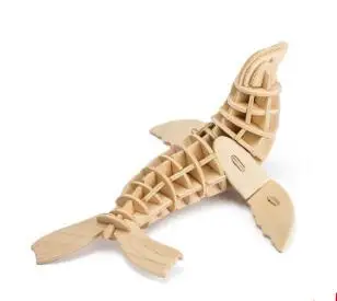 Sea Lion DIY Дети 3D деревянные пазлы животных модель самолета сборки строительные наборы Развивающие игрушки для детей - Цвет: Sea Lion