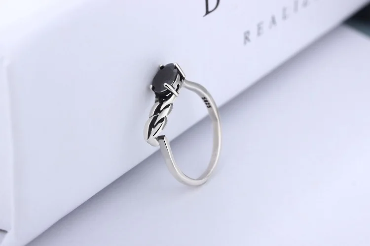 Todorova винтажное ретро-кольцо с черным кристаллом CZ кольцо на палец кольца для