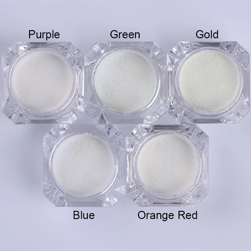 5 шт./компл. Русалка ногтей блеск порошки прекрасный порошок лазерной пыли