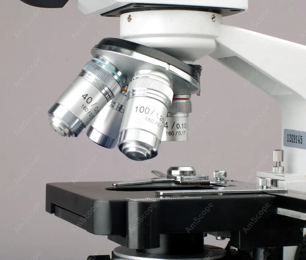 Сценический светодиодный составной Микроскоп -- AmScope 2000X двухслойный