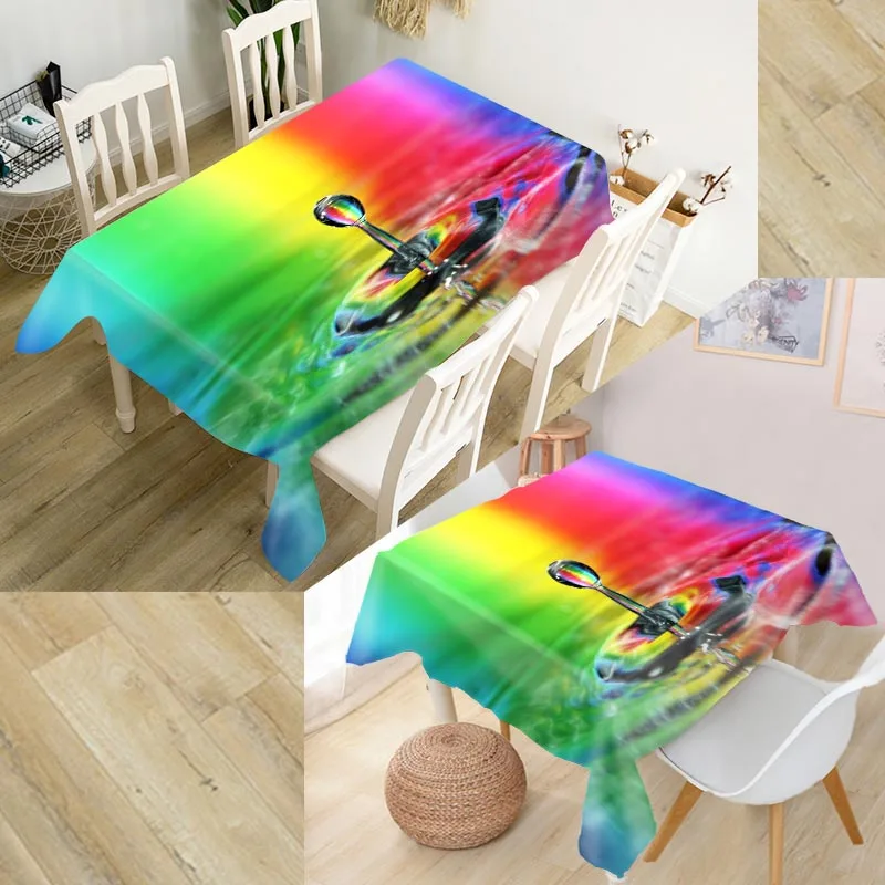 Настраиваемая 3D скатерть, водостойкая, утолщенная, прямоугольная, свадебная Скатерть 90X90 см, 100X140 см - Цвет: 6