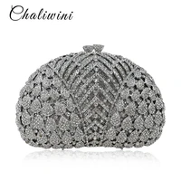 luxury crystal goldensilver diamond flower book clutch bag wedding dress bag toiletry bag evening party package day bags