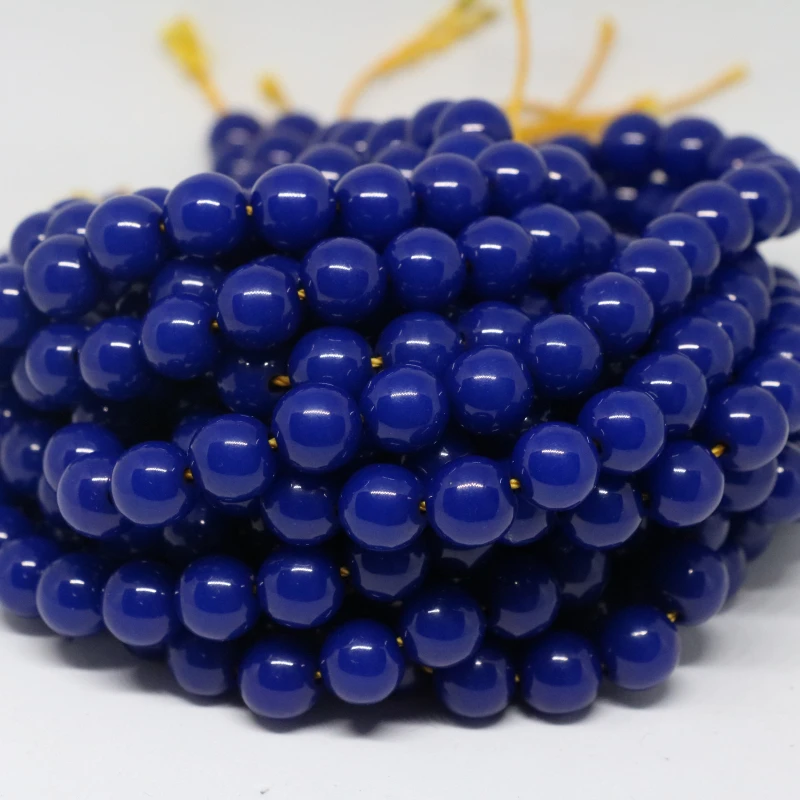 Круглые бусины-разделители темно-синего цвета 5 мм 6 8 10 для изготовления ожерелий
