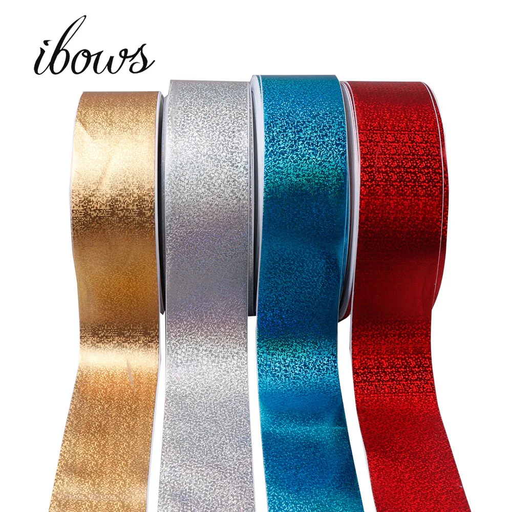IBOWS 2 м 3 &quot(75 мм) лента лазер Grosgrain однотонные ленты для Сделай Сам DIY бигуди волос