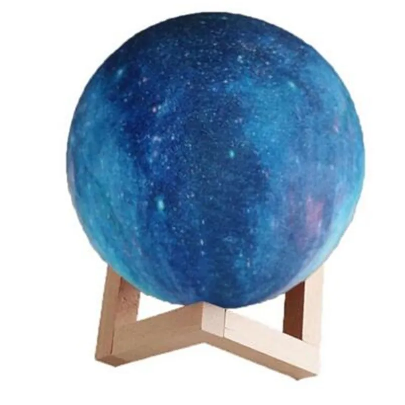 Ночной светильник с 3D рисунком галактики Луны цветные изменения Прямая поставка