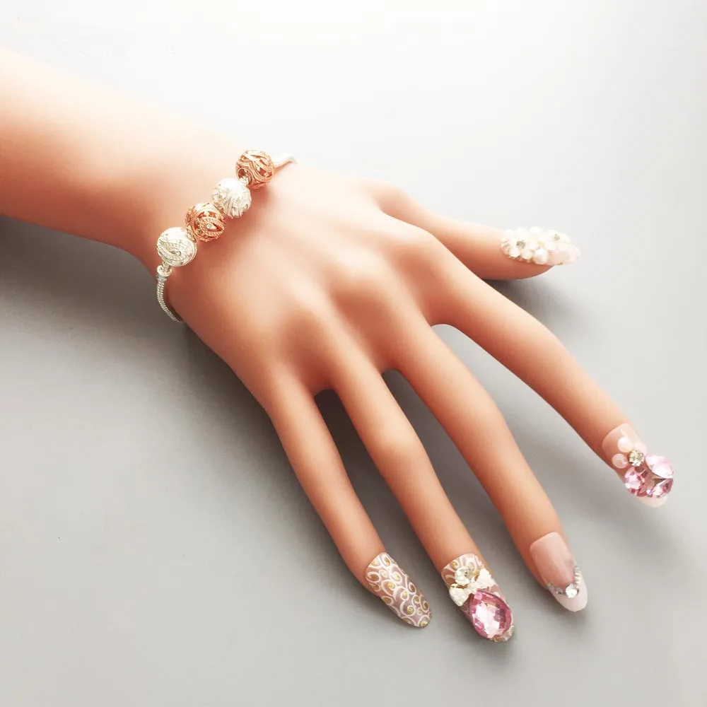 Ожерелье-браслет с серебристыми бусинами в стиле Пейсли 2018 аксессуары для