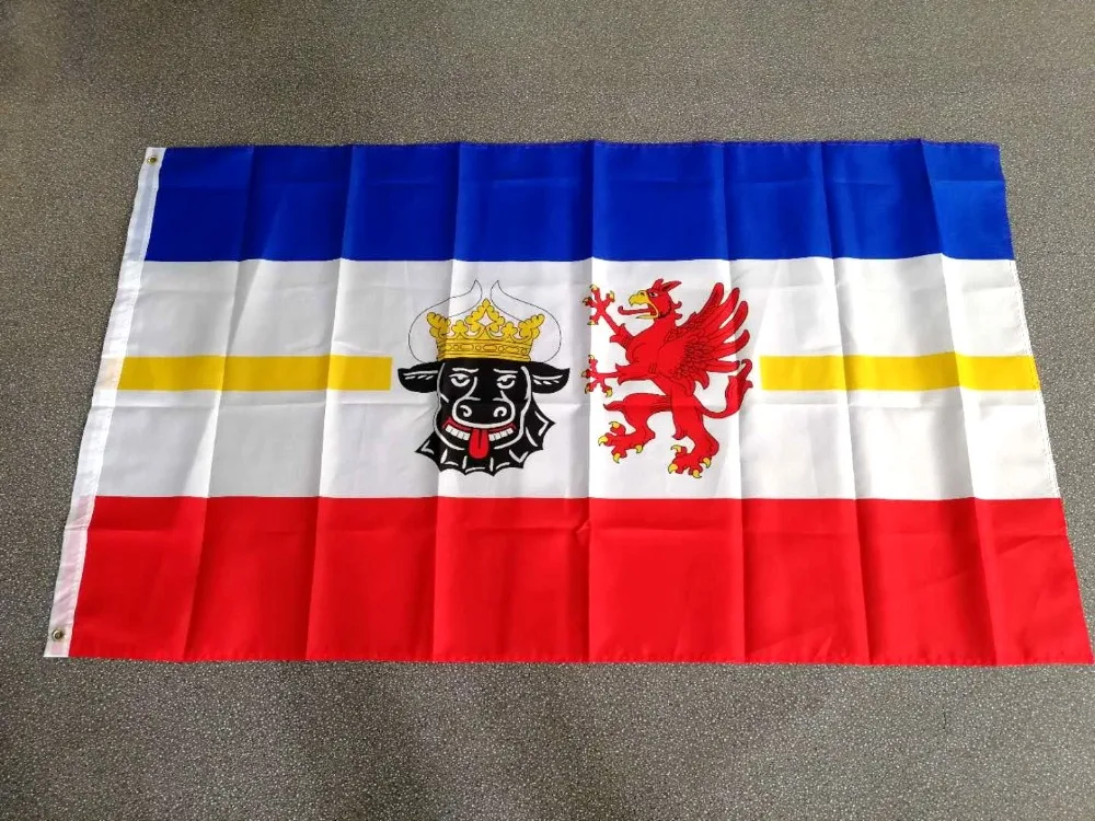 

hanging 90*150cm germany state Mecklenburg-Vorpommern flag For Decoration