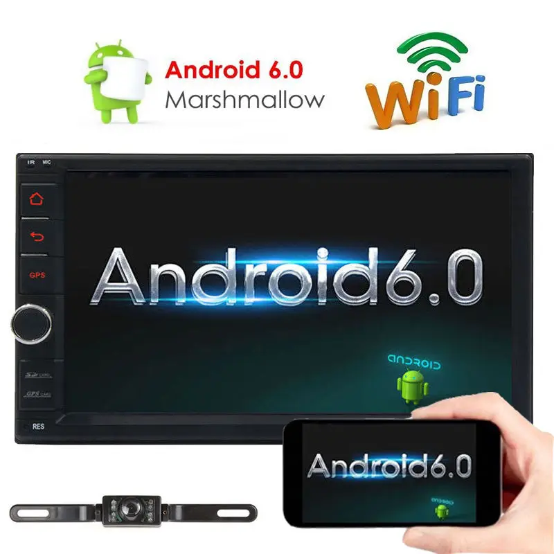 7 дюймов Android 6 0 двойной 2 Din в тире автомобиля нет DVD Радио стерео плеер Стайлинг