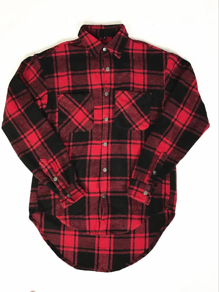 Толстая фланелевая рубашка в клетку с длинным рукавом Осень зима|plaid shirt men|shirt menlong
