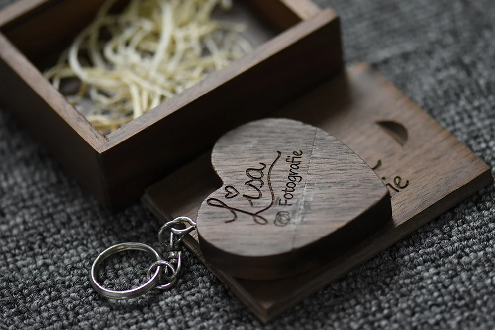 JASTER USB флеш-накопитель с деревянным сердцем, 64 ГБ, 32 ГБ, 16 ГБ, 8 ГБ, 4 Гб, u-диск, USB 2,0, карта памяти, фотографии, свадебные подарки