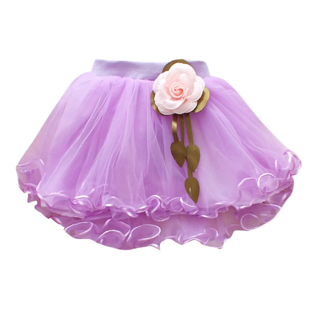 Purple Юбка для маленьких девочек; детская юбка-пачка из марли для маленьких девочек; красивая одежда - Цвет: Purple