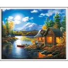 Набор для вышивания Dmc, набор для рукоделия, картина маслом, пейзаж, белое полотно, 40x50 см