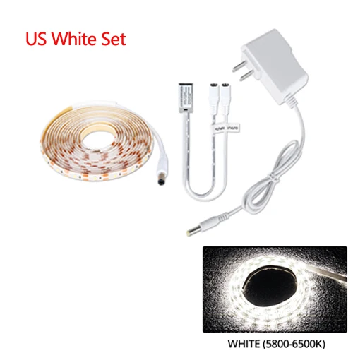 US White Set Ручная развертка волна Сенсор Светодиодные ленты светильник 12V светодиодные ленты диод лента Водонепроницаемый движения Сенсор ночной Светильник s Шкаф Кухня светильник - Испускаемый цвет: US White Set
