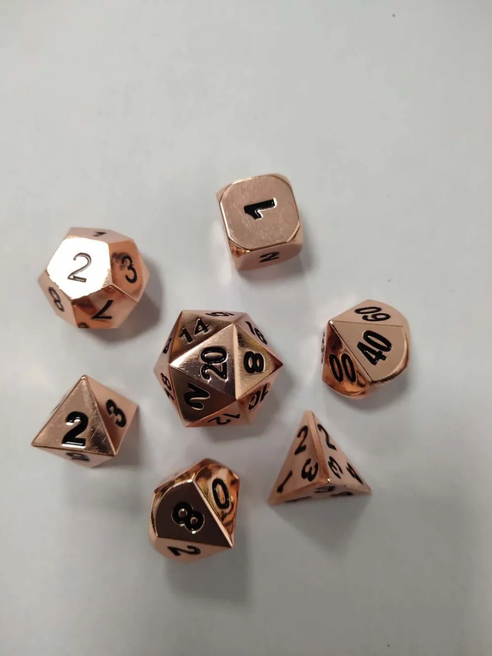 Metal Polyhedron 7 Dice Set (D4 D6 D8 D10(0-9) D10(00-90) D12 D20)Equipped with exquisite metal packing boxes | Спорт и развлечения