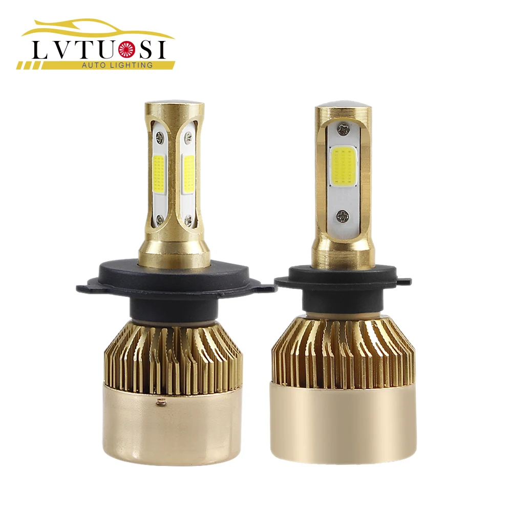 Светодиодные Автомобильные фары LVTUSI 2 шт. H4 H7 6000K H1 H3 H11 H27 880881881 H8 H9 противотуманные