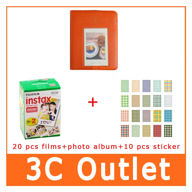 Фотобумага Fujifilm Instax Mini 8 для Fuji 50s 7s 90 25 Share SP 1 мгновенная камера + фотоальбом 10