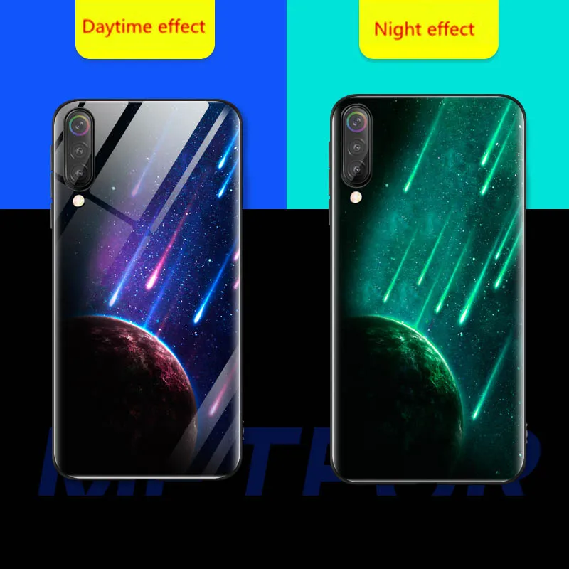 Чехол в виде светящегося стекла для Xiaomi Mi CC9 9T Pro 9 8 SE A2 A3 играть Роскошный чехол для redmi 7 k20 pro 6 5PLUS Note 8 7 5 pro 4X чехол - Цвет: 3