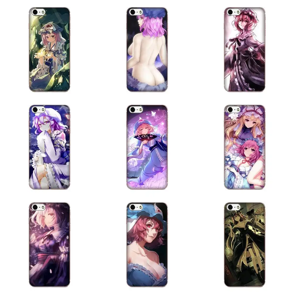 Touhou Project Saigyouji Yuyuko тпу шаблон телефон для Apple iPhone 4 4S 5 5C 5S SE 6 6S 7 8 Plus X XS Max
