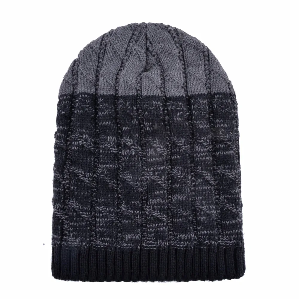 Модная вязаная шапочка-шарф Лыжные шапки для мужчин зимние женские вязаные