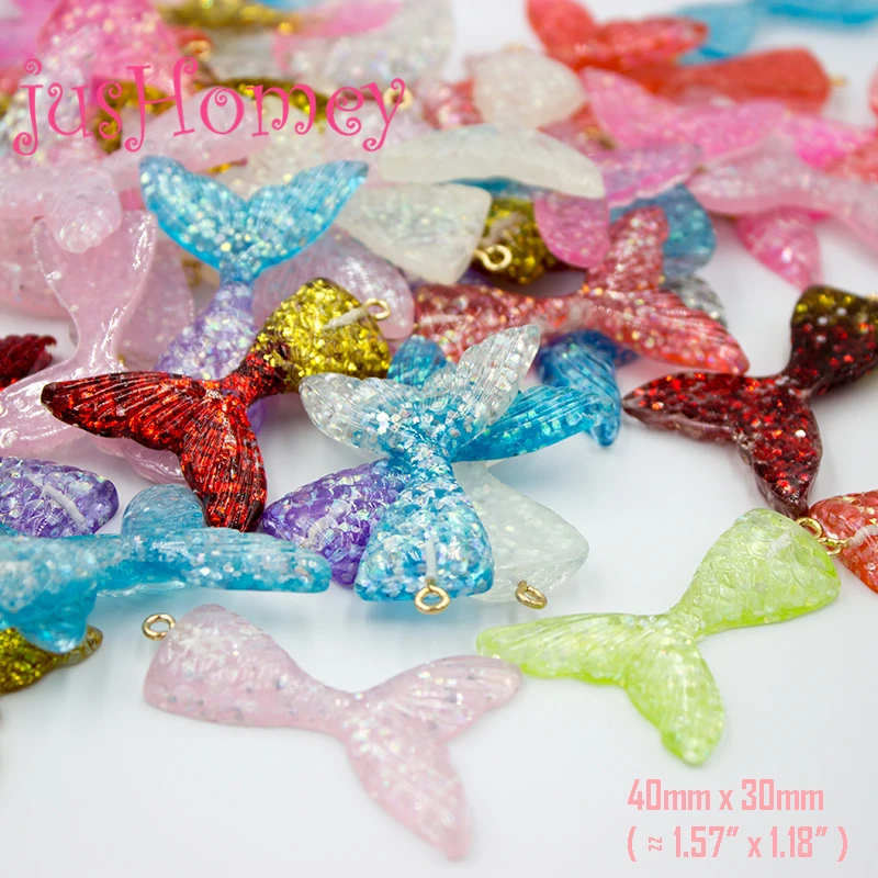 10 шт. блестящие подвески в виде хвоста русалки | Дом и сад