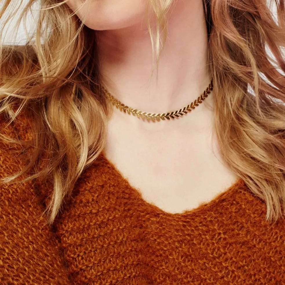 F.I.N.S Simple Necklace Chains of Women Triangle Round Rhombus Gold/ Silver Color Female Fashion Chokers Jewelry | Украшения и