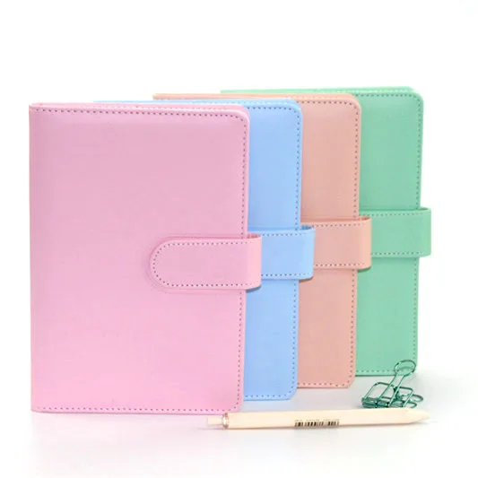 

Hard Cover Simple Notepad Hand Book PU Diary Grid Squared Journal
