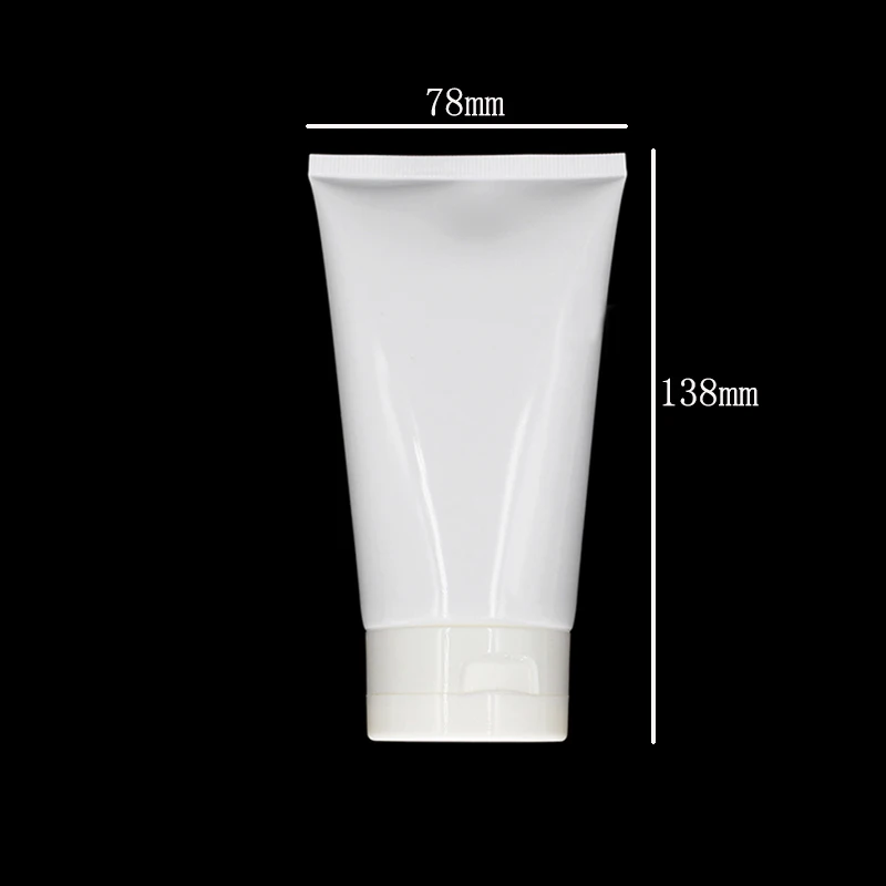 

wholesale and retail 150g 150ml white soft tube 50pcs/lot DIY plastic empty Facial Cleanser tubes container