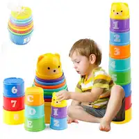 8 шт., детские развивающие игрушки, 6 месяцев, фигурки, буквы, складной стек, башня из чашек, для раннего развития детей, игрушка с алфавитом