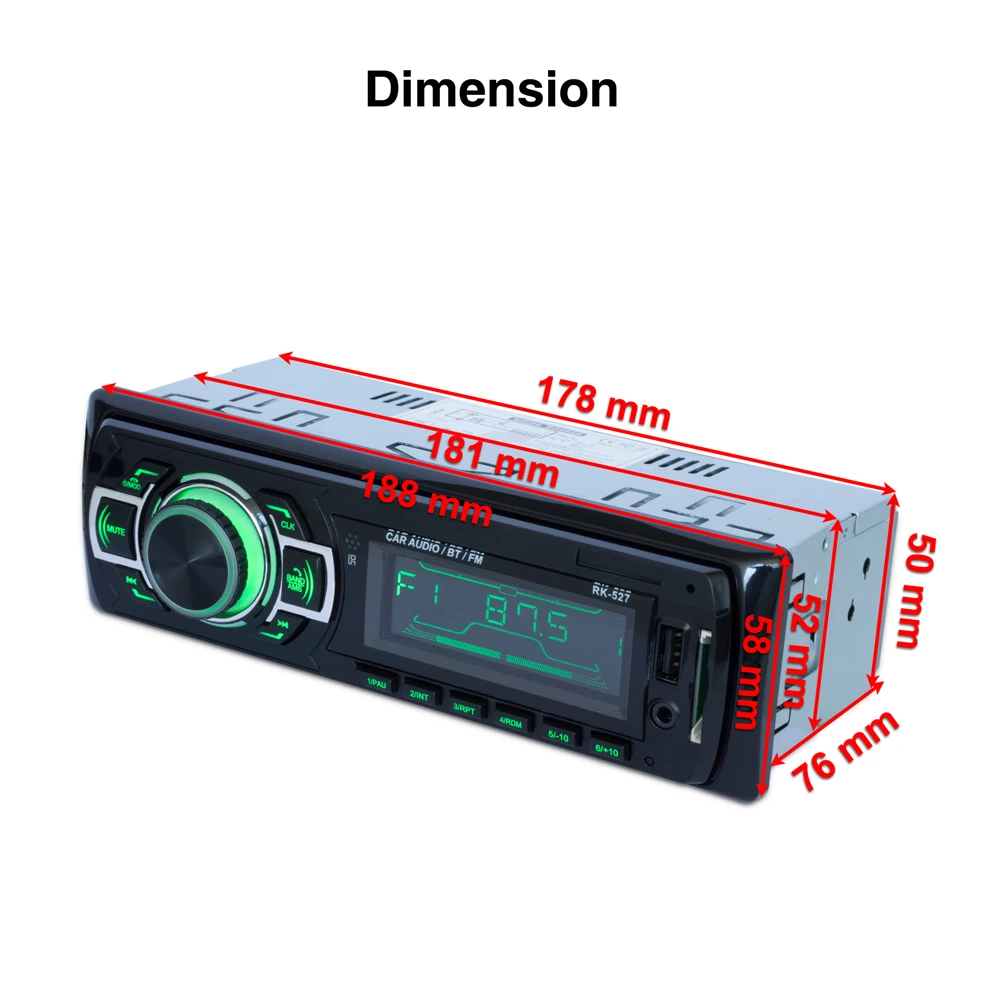 HEVXV Авторадио 12 в автомобильное радио Bluetooth 1 din автомобильный стерео плеер AUX-IN FM/USB
