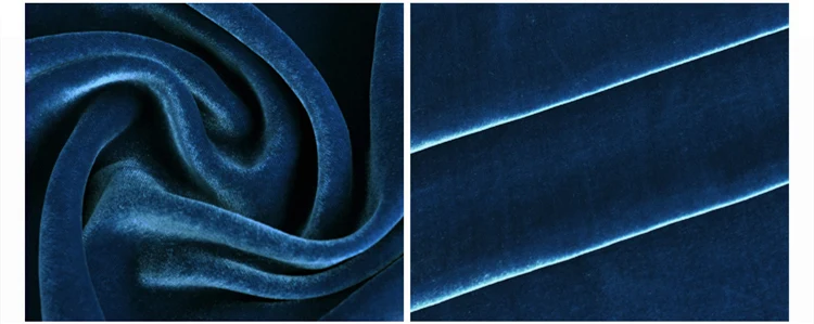 30 pu blue 1 метр шелковая велюровая ткань для шитья бархатная ткань однотонная ткань элегантная telas жир четверти стеганая для лоскутного шитья ширина 55 дюймов - Цвет: 30 pu blue