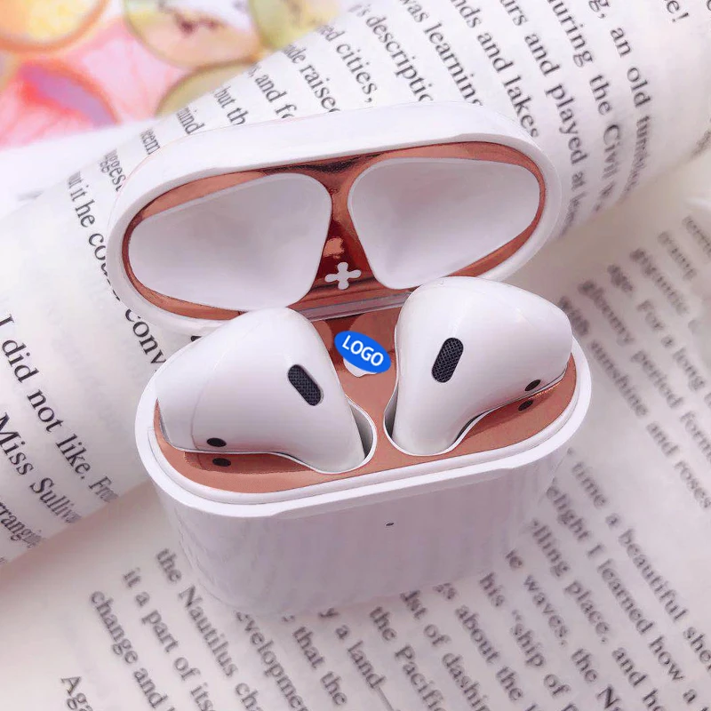 HEVARAL антигрязные наклейки для Airpods 2 металлические защиты от пыли i10 i20 i30 i60 i80 i100