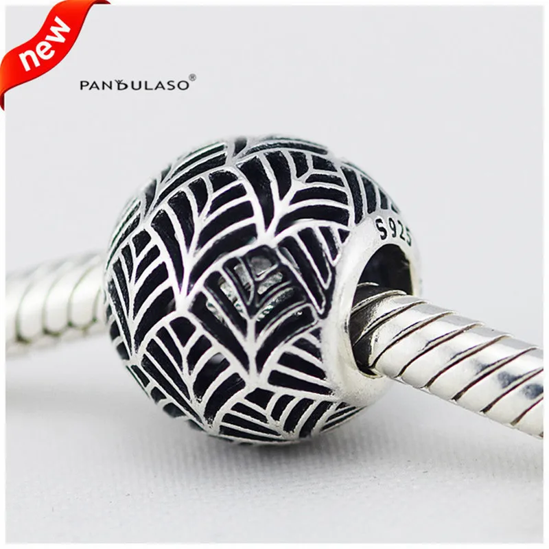 

Tree Leaf 925 Sterling Silver Charm Round Stone Beads Europe Fits Bracelets Charms Bracelet Style Women DIY Jewelry cFL225B