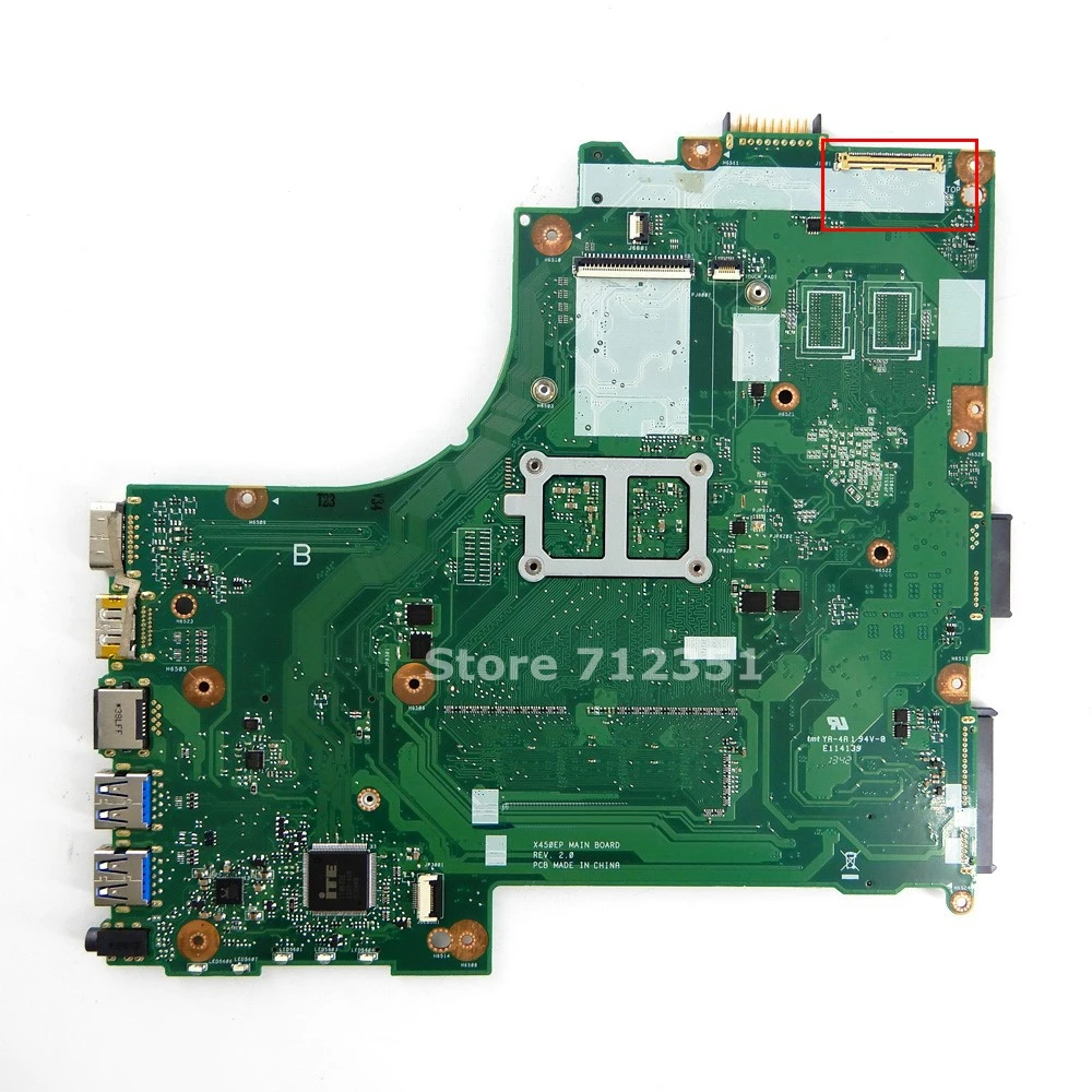 X450EA с процессором AMD 4 Гб RAM материнская плата REV 2 0 для Asus X450E X450EP X452EA X452E A452E