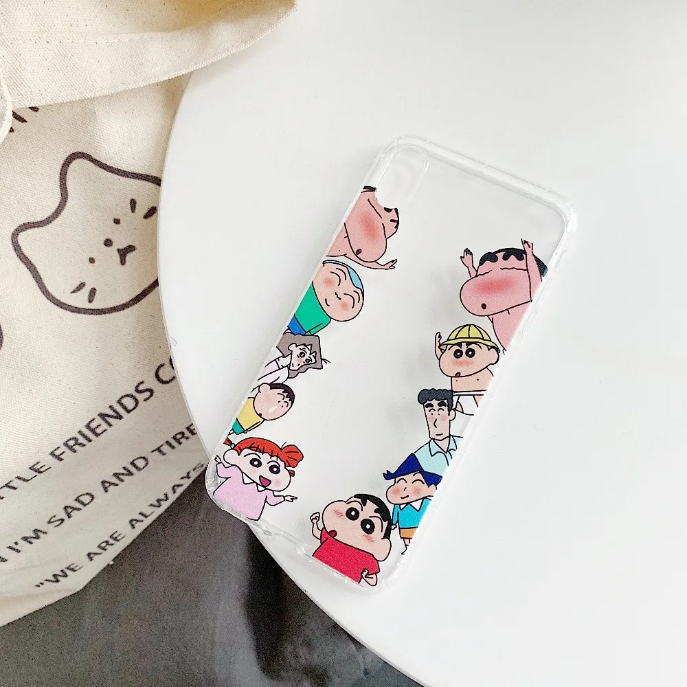 Милый мягкий чехол для телефона с рисунком Crayon Shin chan Chibi Maruko для iPhone 6 6s 7 8 Plus X XS XR XSMax 11 Pro Max