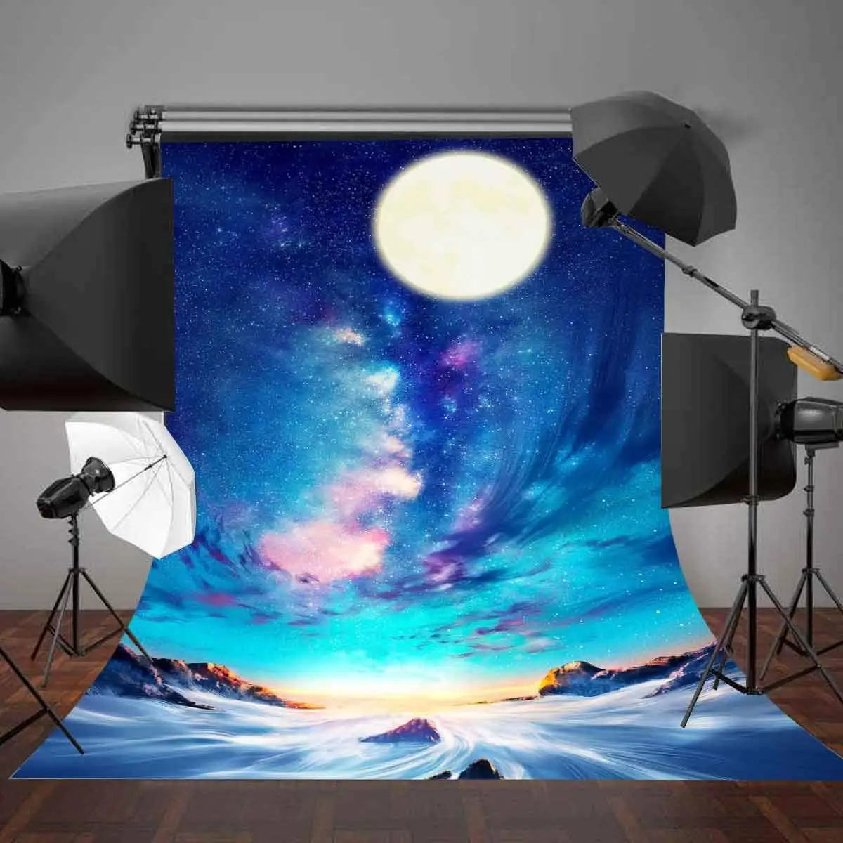 5x7ft фон для фотосъемки Звездный ночной струящаяся речная Фотография реквизит
