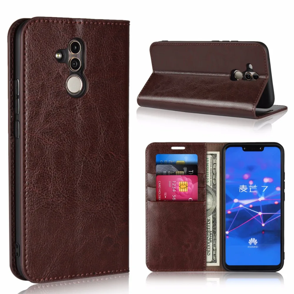 DNGN Бизнес Роскошный чехол для huawei mate 20 lite Натуральная кожа флип чехлы Чехол